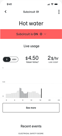 Basis home app screen
