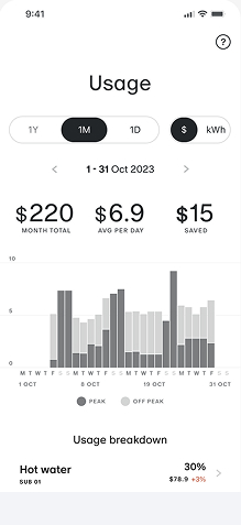 Basis home app screen