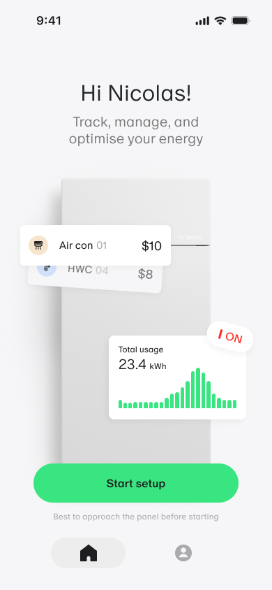 Basis home app screen