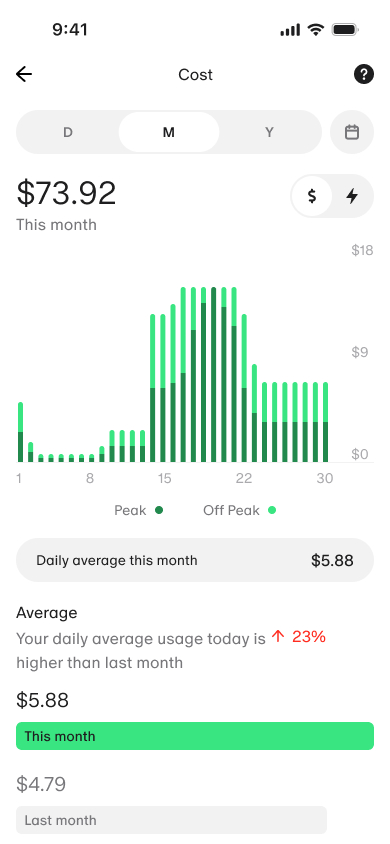 Basis home app screen