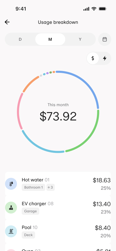 Basis home app screen