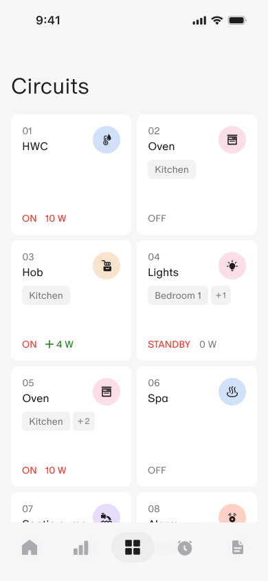 Basis home app screen